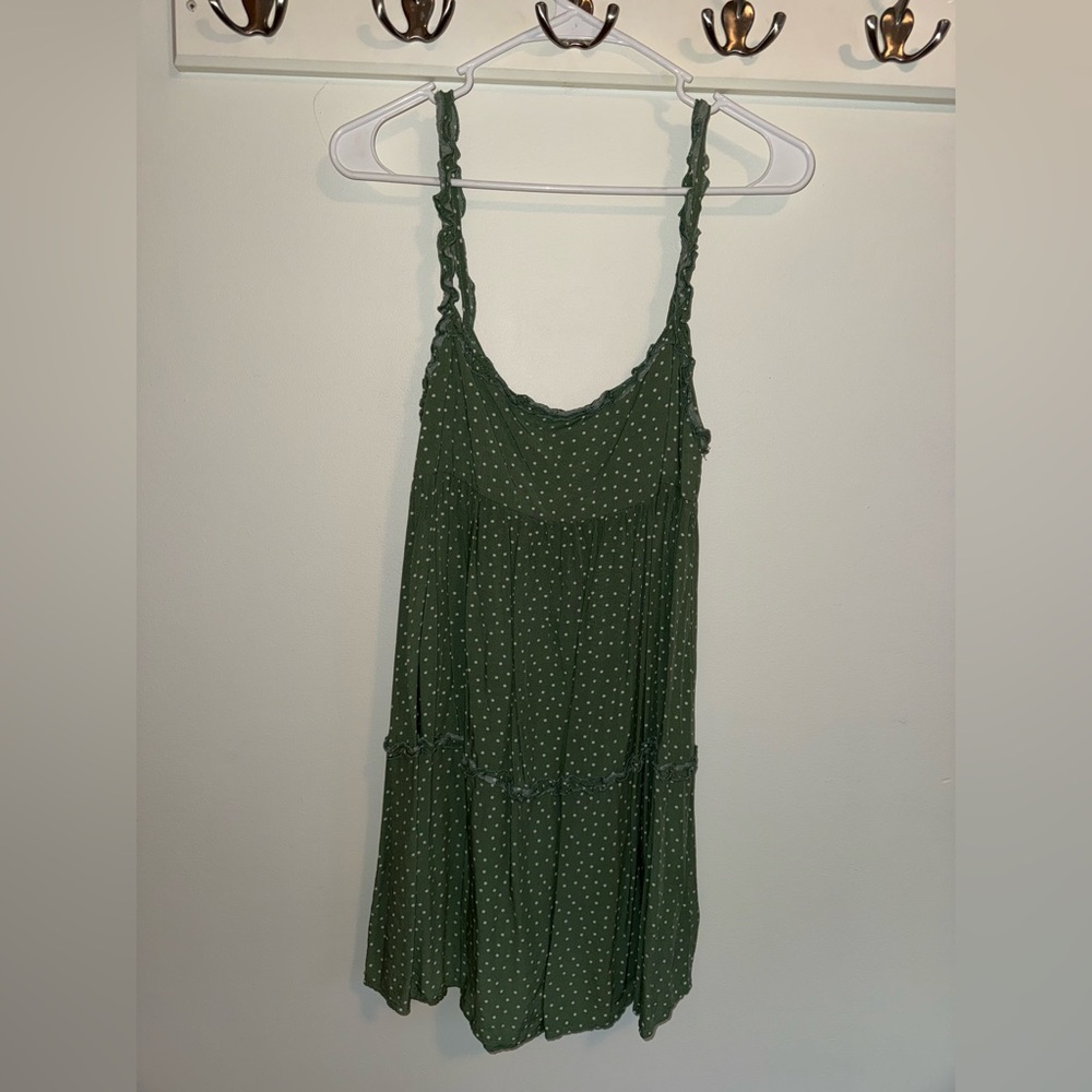 T.J.Maxx Green Polka Dot Dress